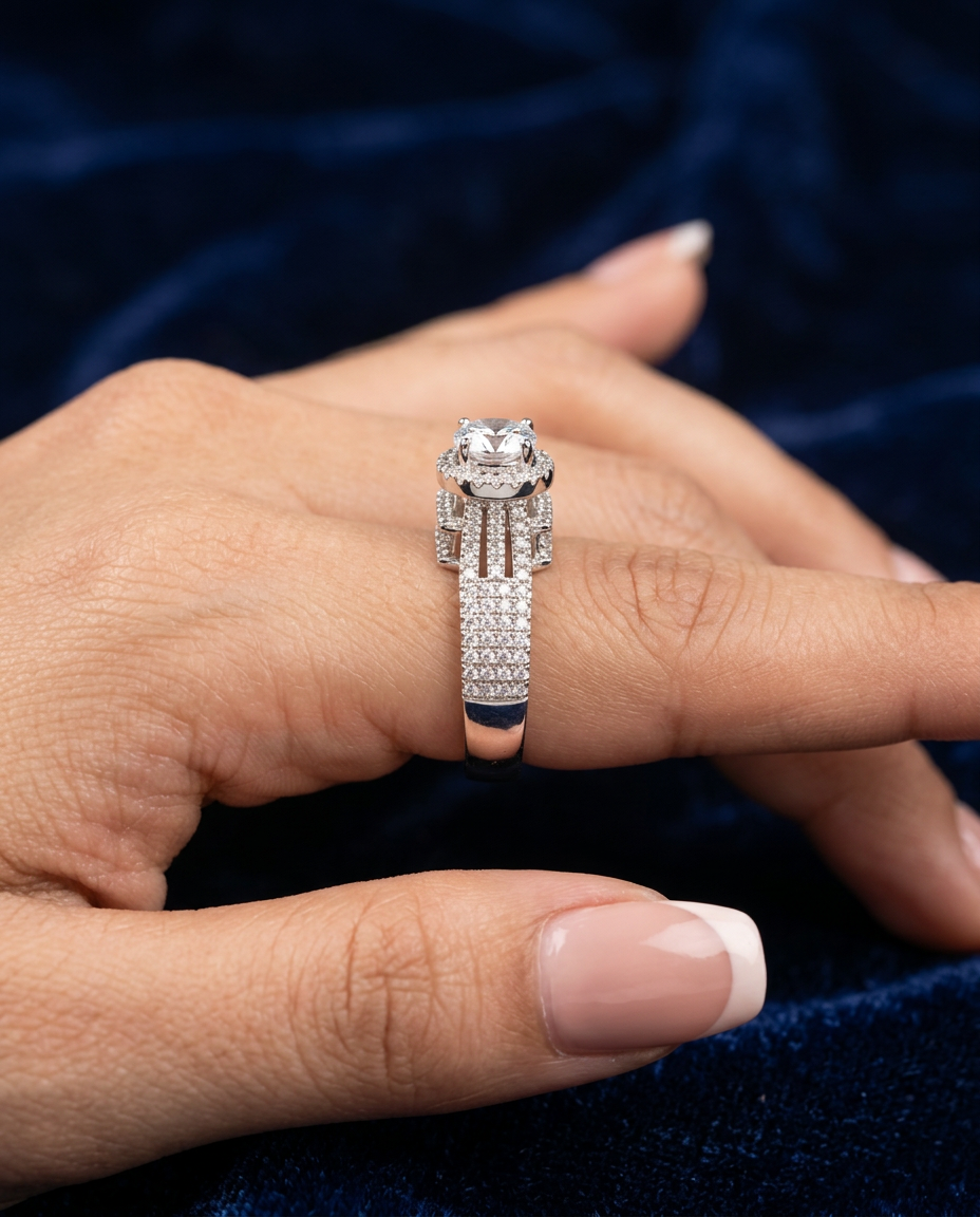 Swastik Silver Ring view 19