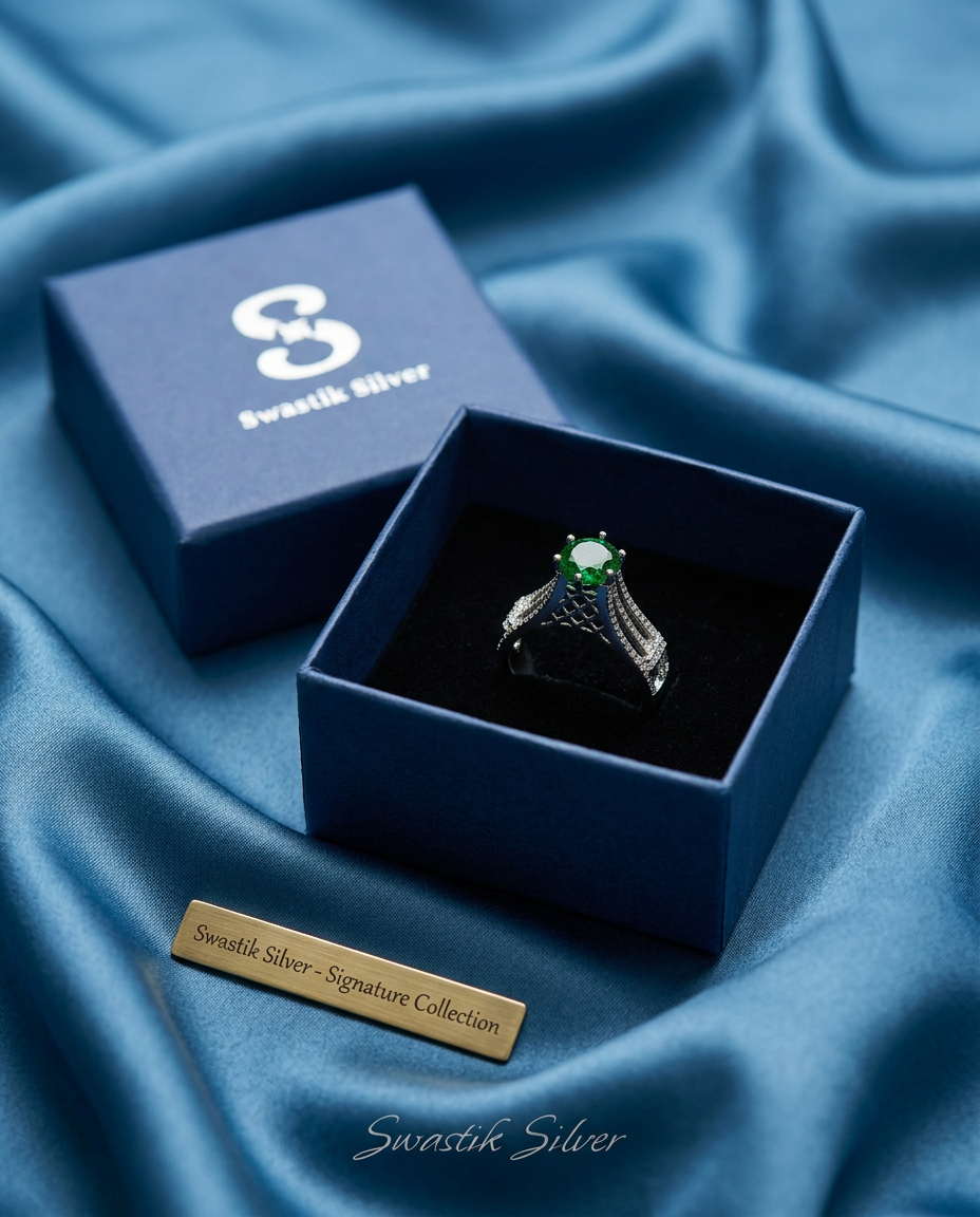 Swastik Silver Ring view 7