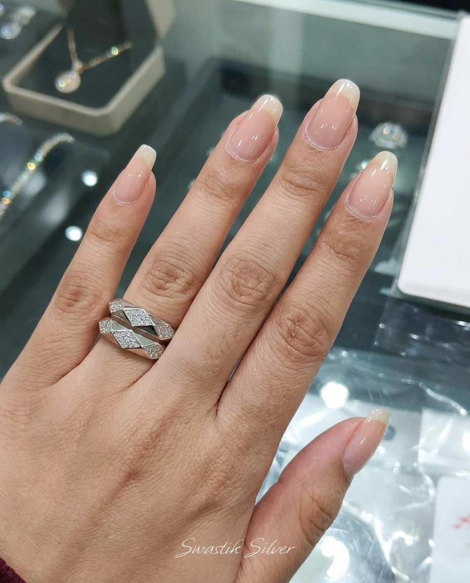 Rhodium Plated Diamond Ring view 8