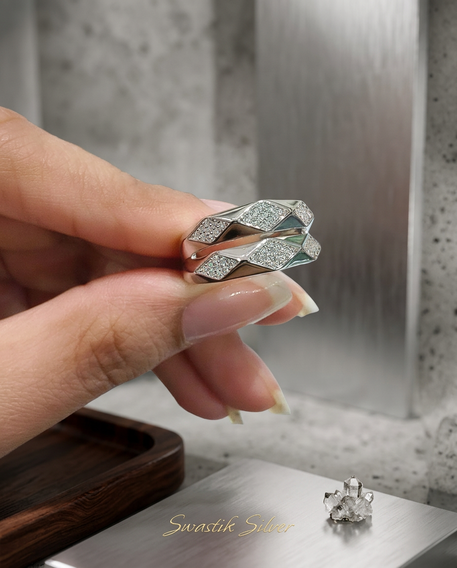 Rhodium Plated Diamond Ring view 5