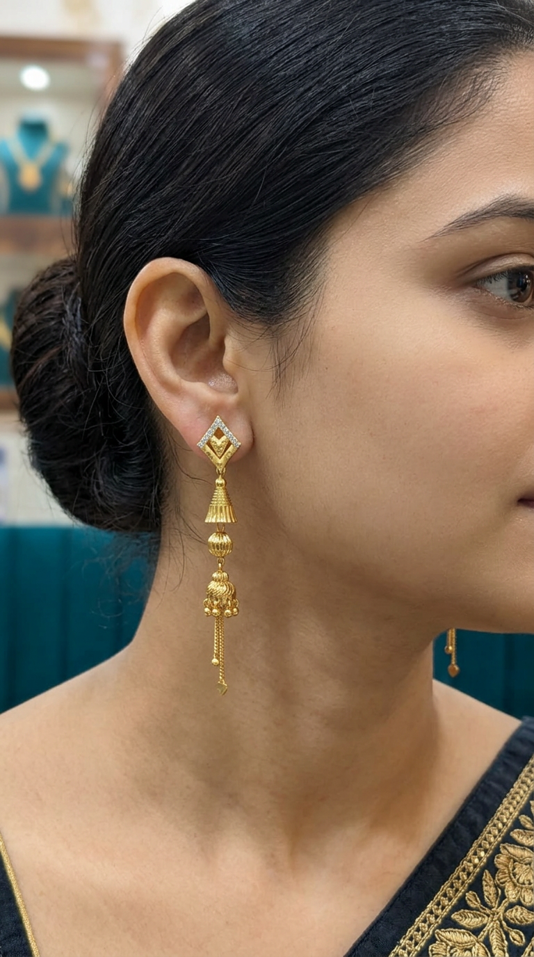 Gold Plated Earrings 008 view 2