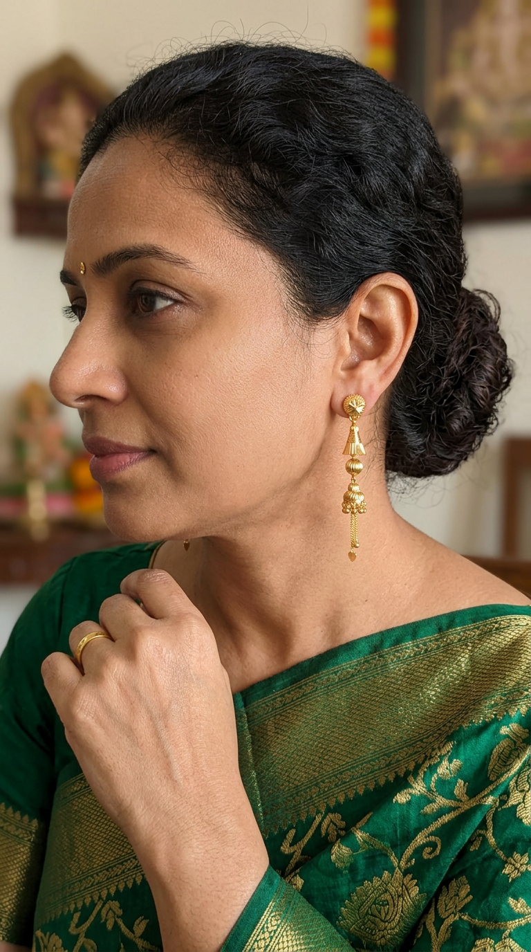 Gold Plated Earrings 010 view 2