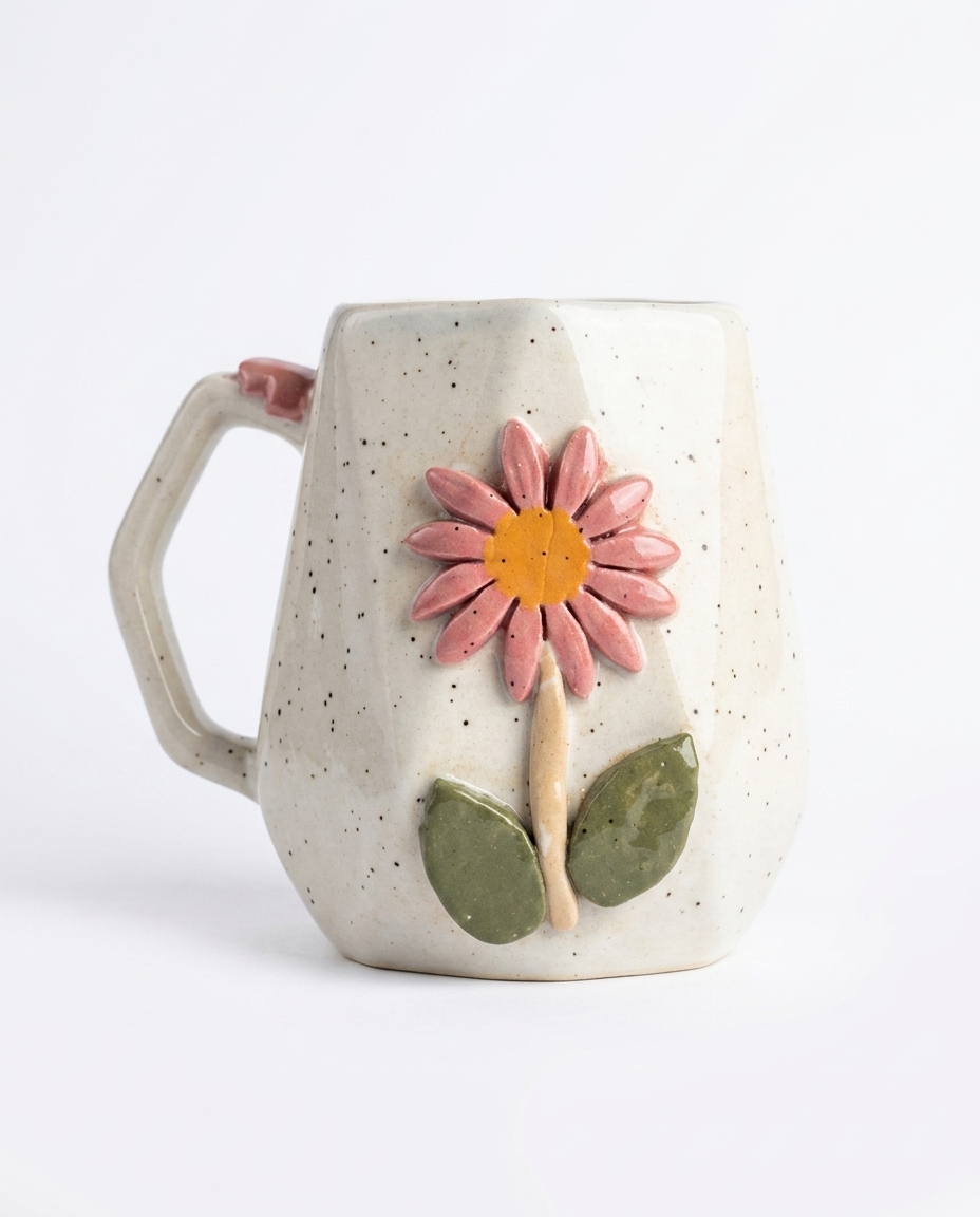 Ceramic Flower Mug