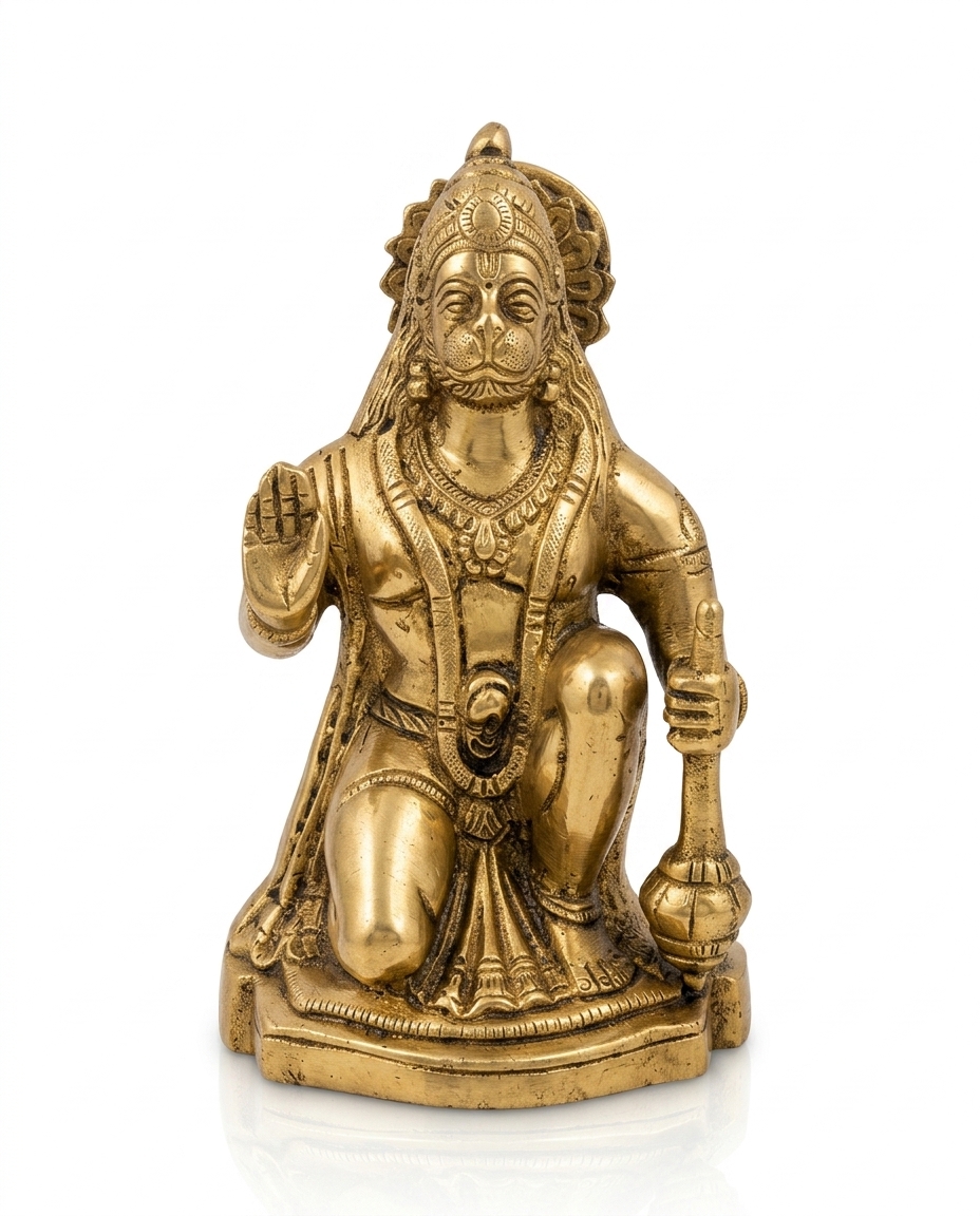 Brass Lord Hanuman Statue view 2