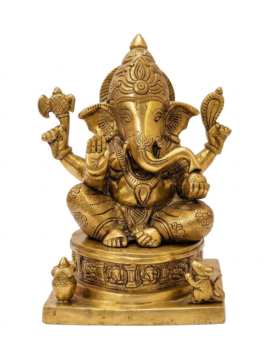 Brass Ganesha Idol