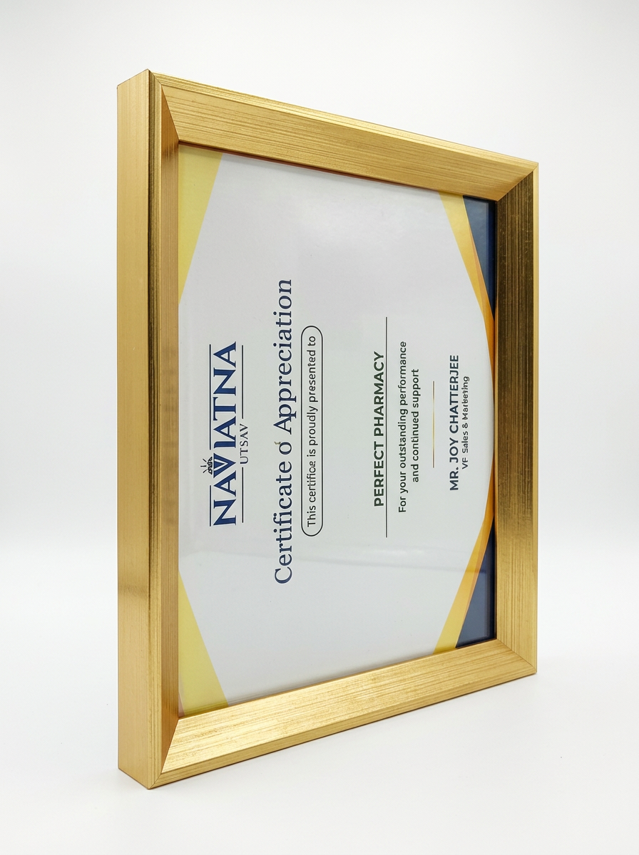 A4 Size Golden Certificate Frame view 3