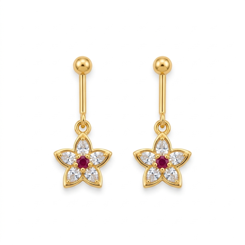 Star Flower Earrings