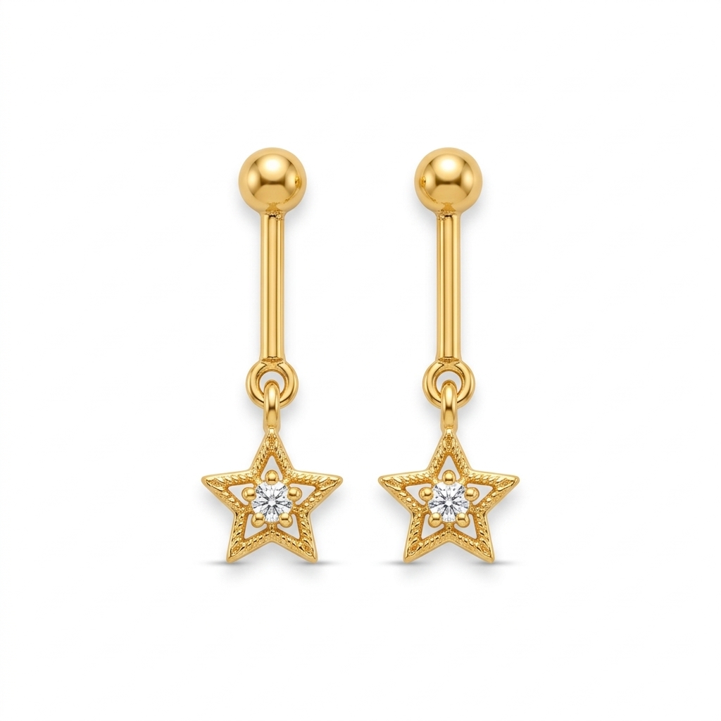 Gold Star Earrings