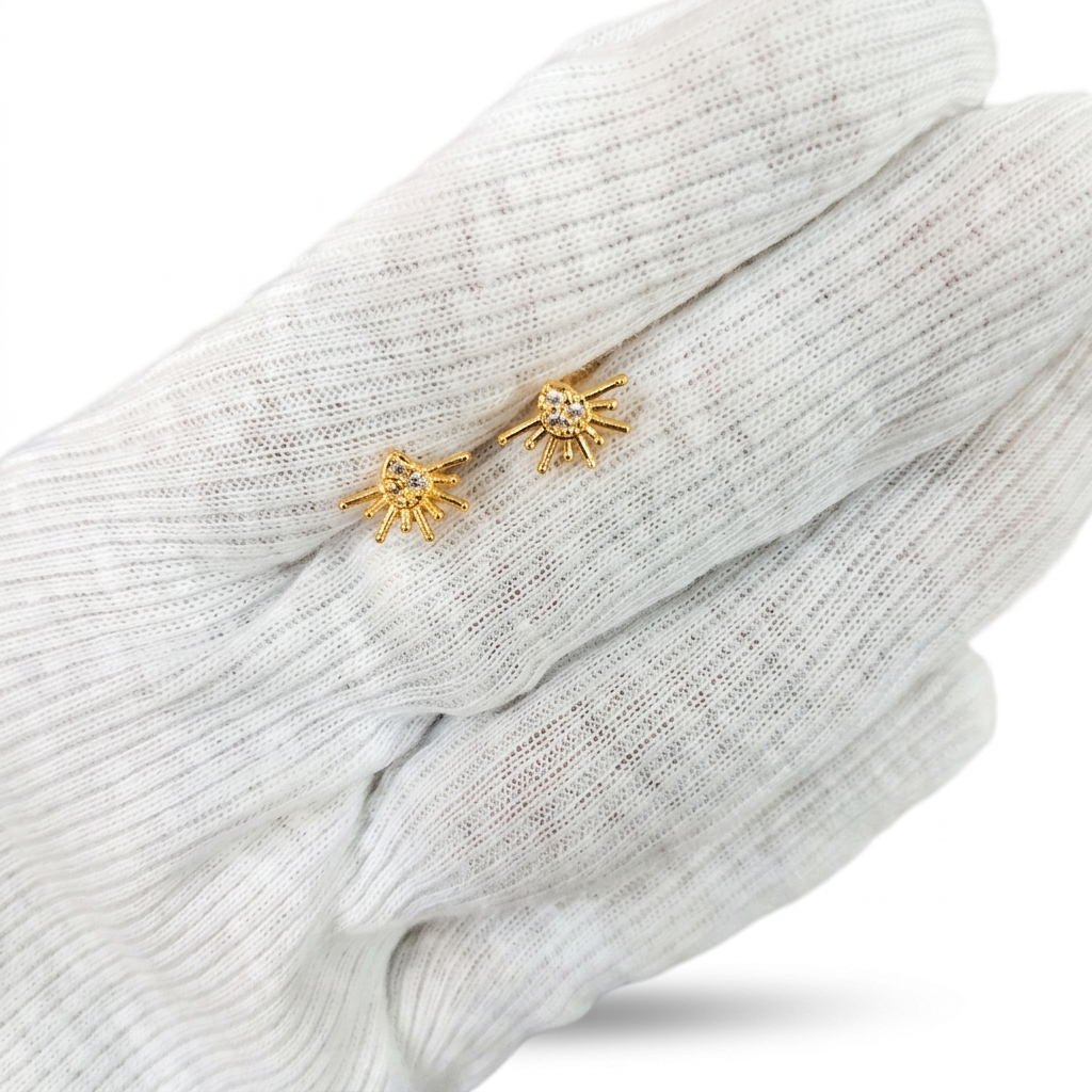 Gold Star Stud Earrings
