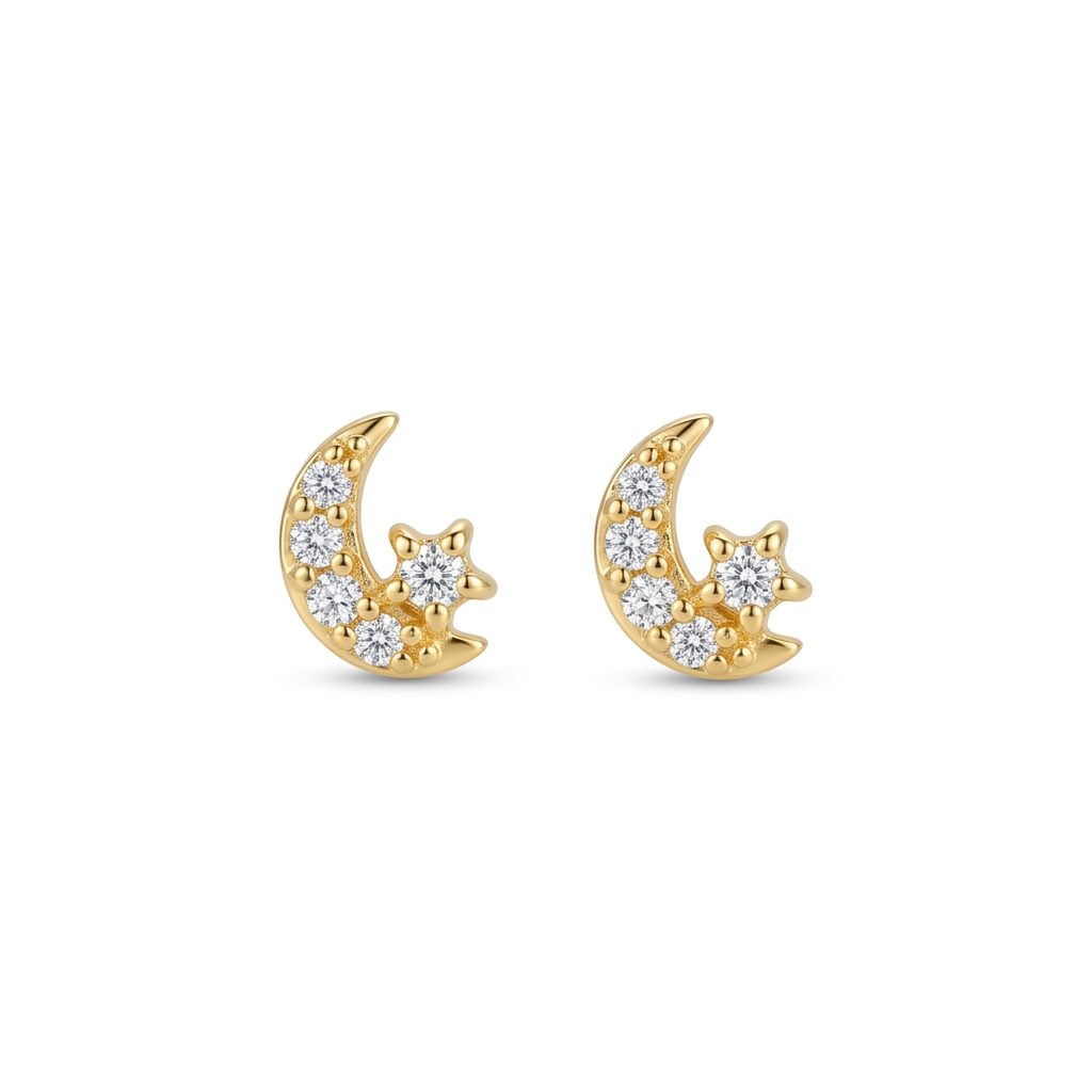 Gold Stud Earrings