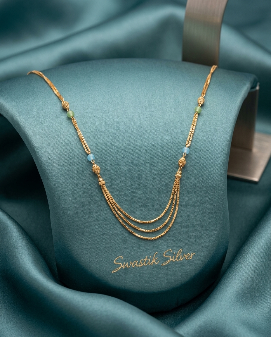 The Meadow Breeze Rose Gold & Pastel Bead Triple-Tier Silver Mala