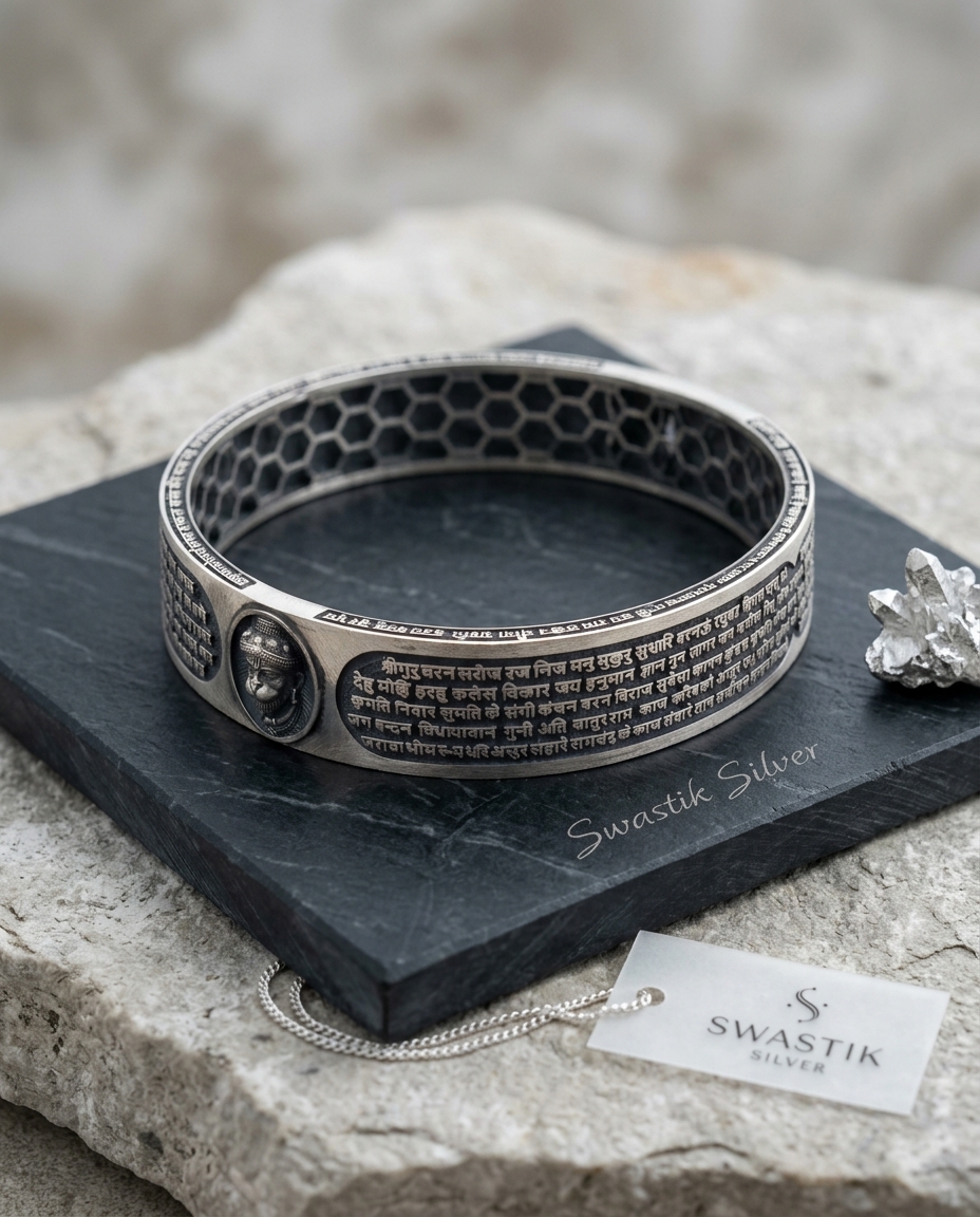 Rhodium Hanuman Kada view 7