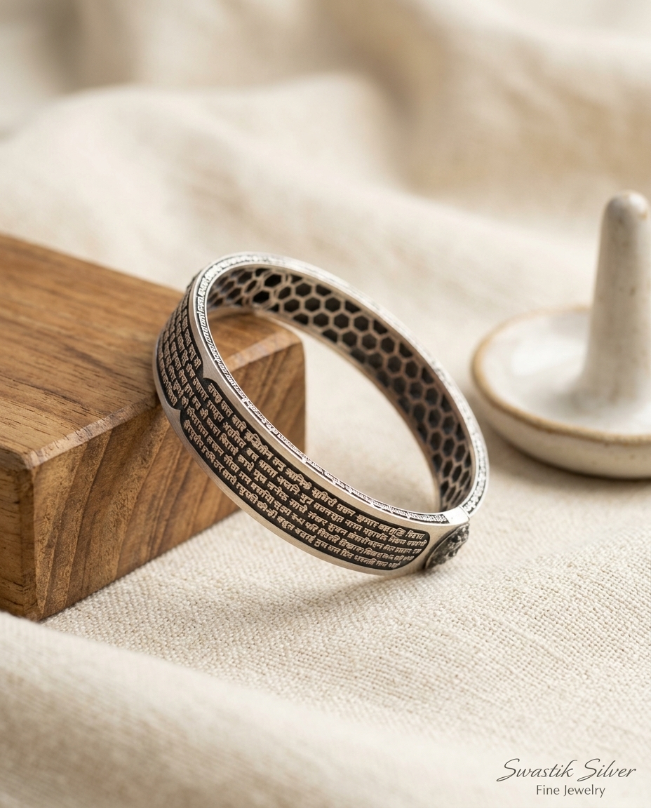 Rhodium Hanuman Kada view 5