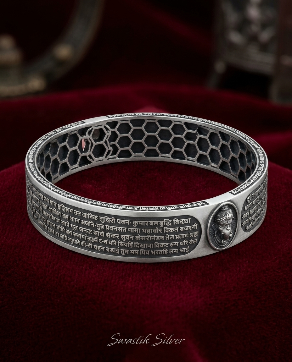 Rhodium Hanuman Kada view 3