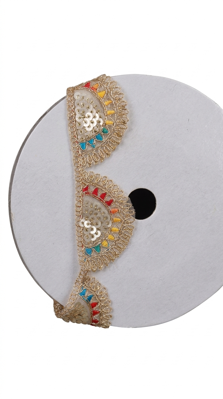 EMBROIDERED LACE TRIM