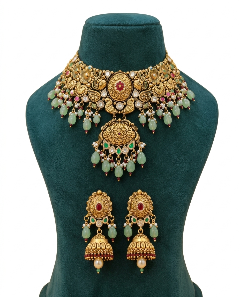 Traditional Gold Necklace Set