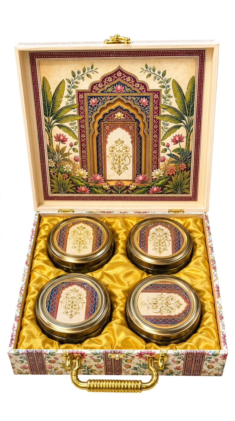 Traditional Indian Decorative Jar Set
