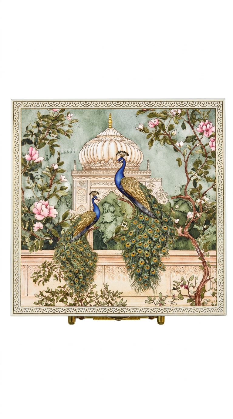 Artistic Peacock Decor Box