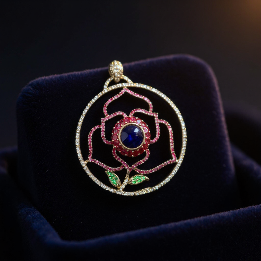 Rose Motif Pendant view 2