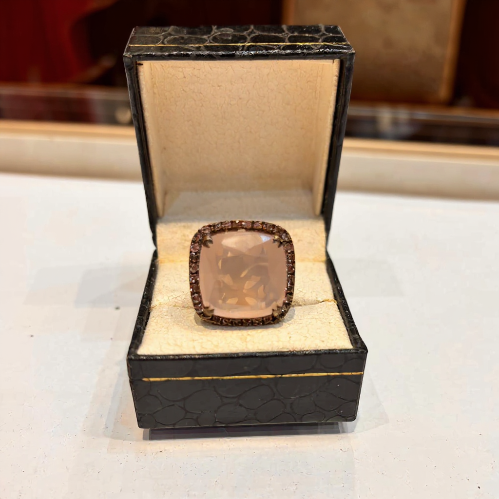 Rose Quartz Ring view 3