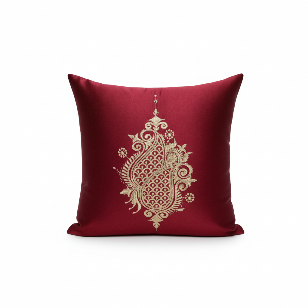 Linens Studio Satin Embroidered Cushion Cover 1 CC-372 view 3