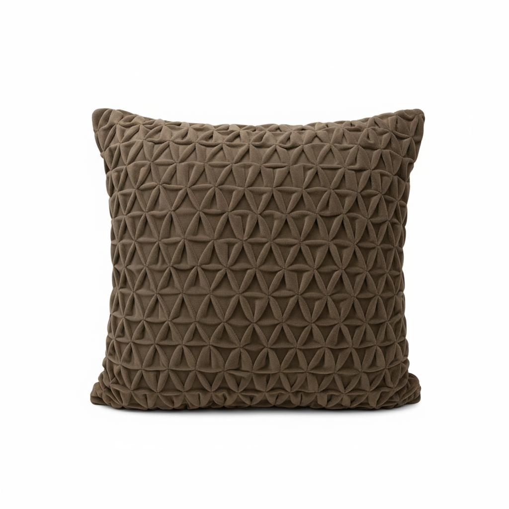 Linens Studio Light Brown Textured Cushion Cover CC-372 view 3