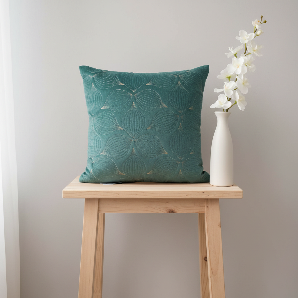 Linens Studio Velvet Thread work Decorative Cushion Cover CC-314 view 2