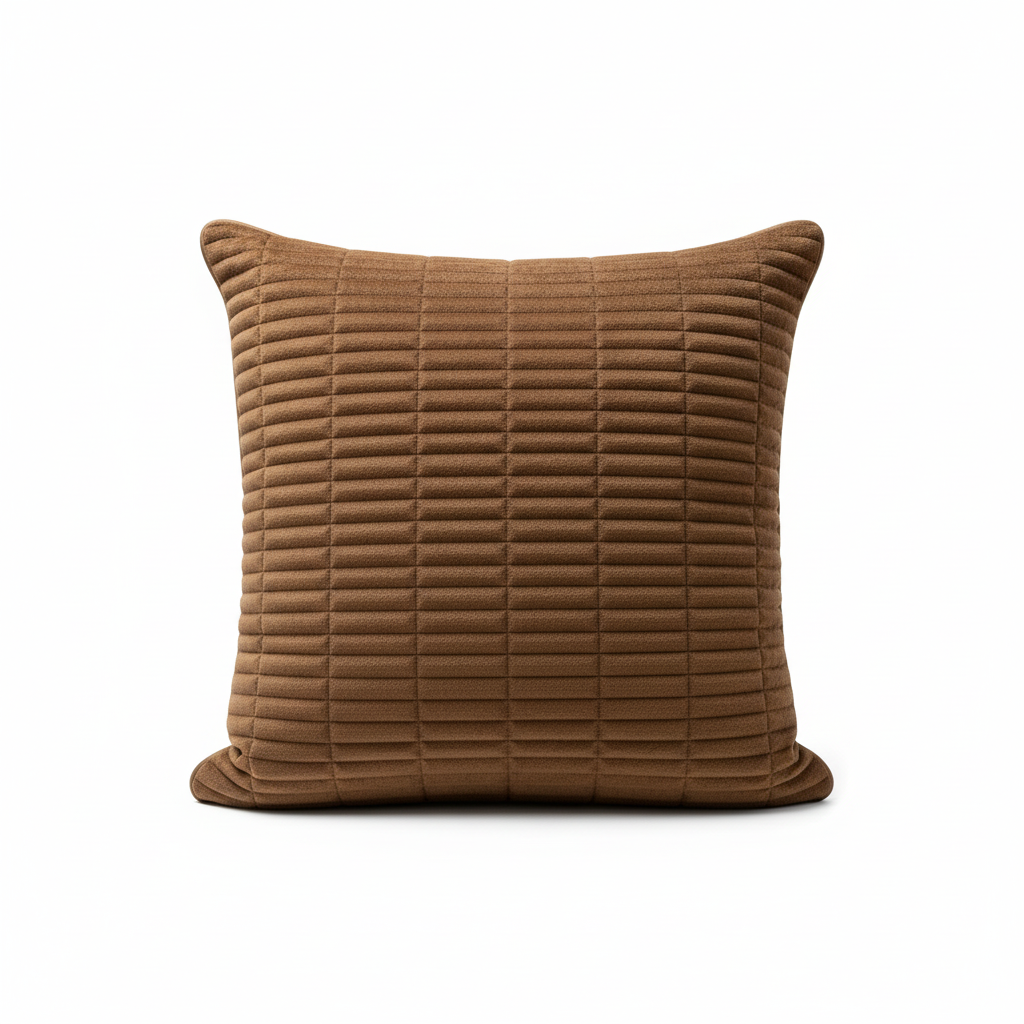 Linens Studio Brown Textured Cushion Cover CC-154 view 3