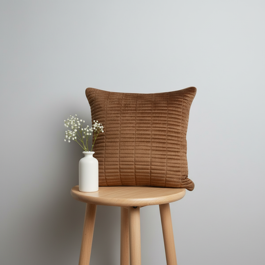 Linens Studio Brown Textured Cushion Cover CC-154