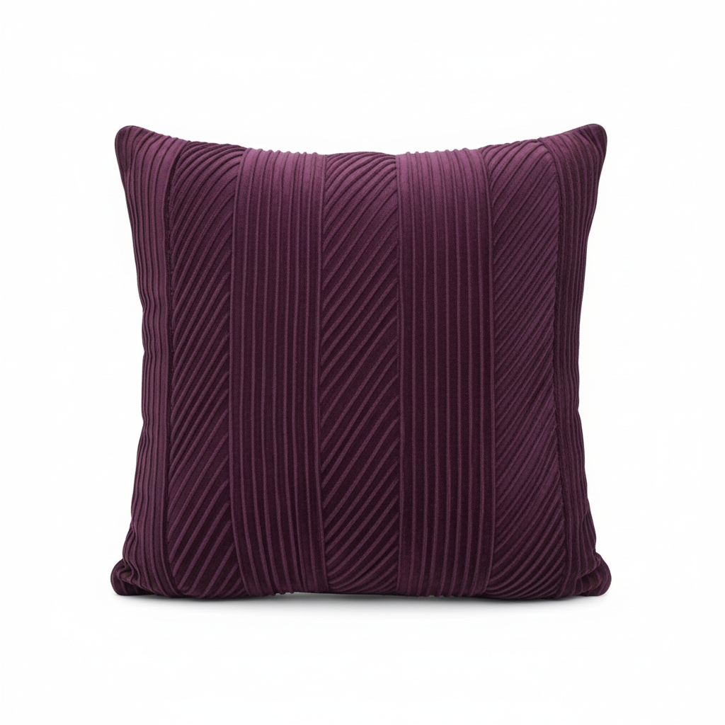 Linens Studio Deep Purple Velvet Cushion Cover CC-174 view 3