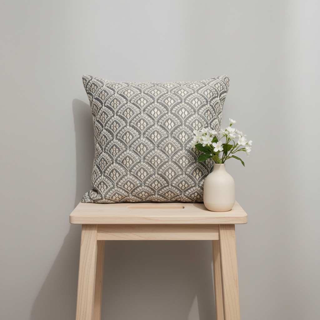 Linens Studio Grey Ethnic Cushion Cover CC-414