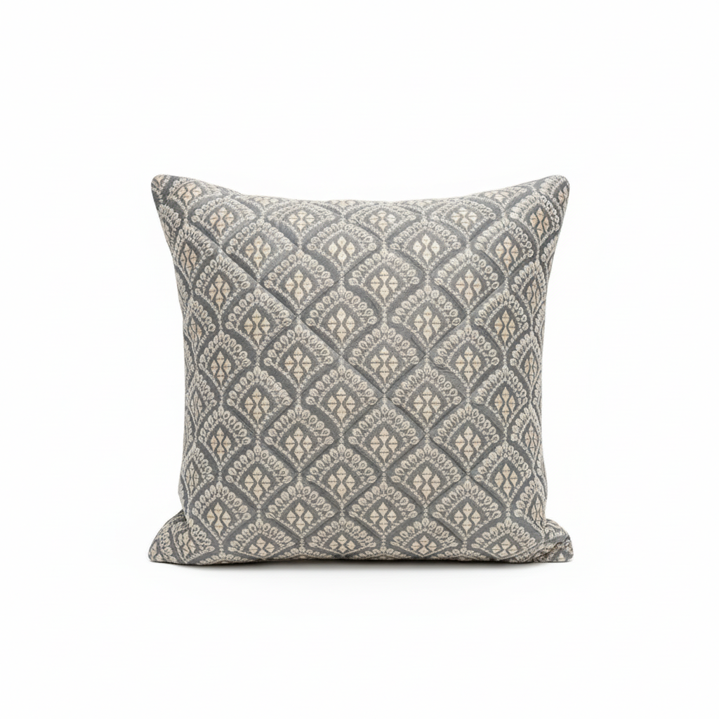 Linens Studio Grey Ethnic Cushion Cover CC-414 view 3