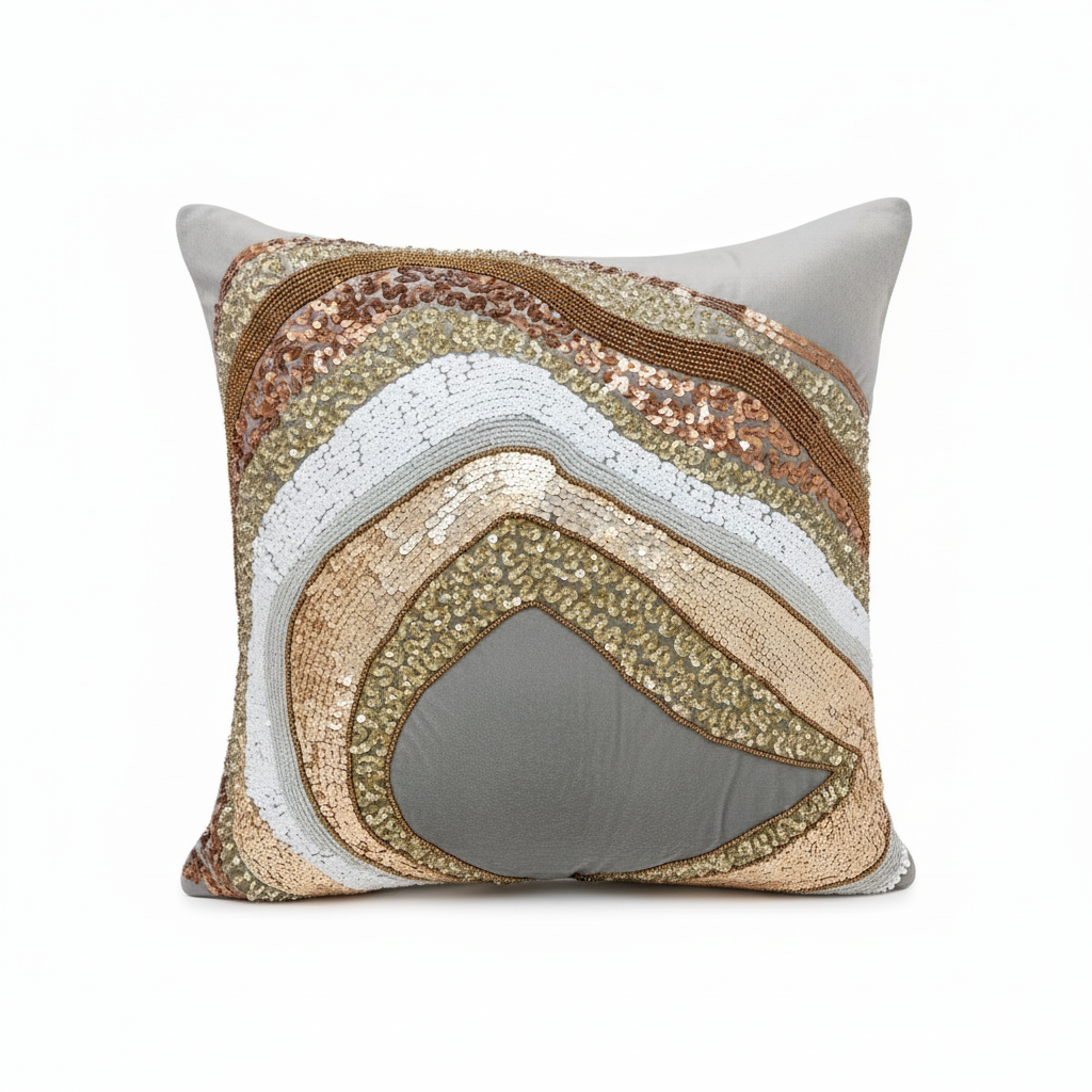 Linens Studio Sequin Pattern Cushion Cover 1 CC-172 view 3