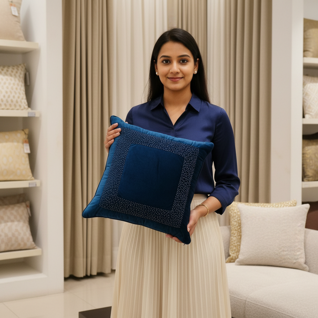 Cushion Cover - Navy Blue CC-179 view 2