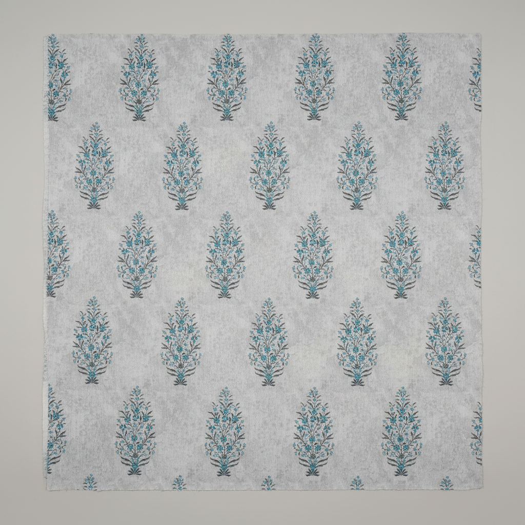 Floral Print Curtain Fabric LS - 2453 view 4