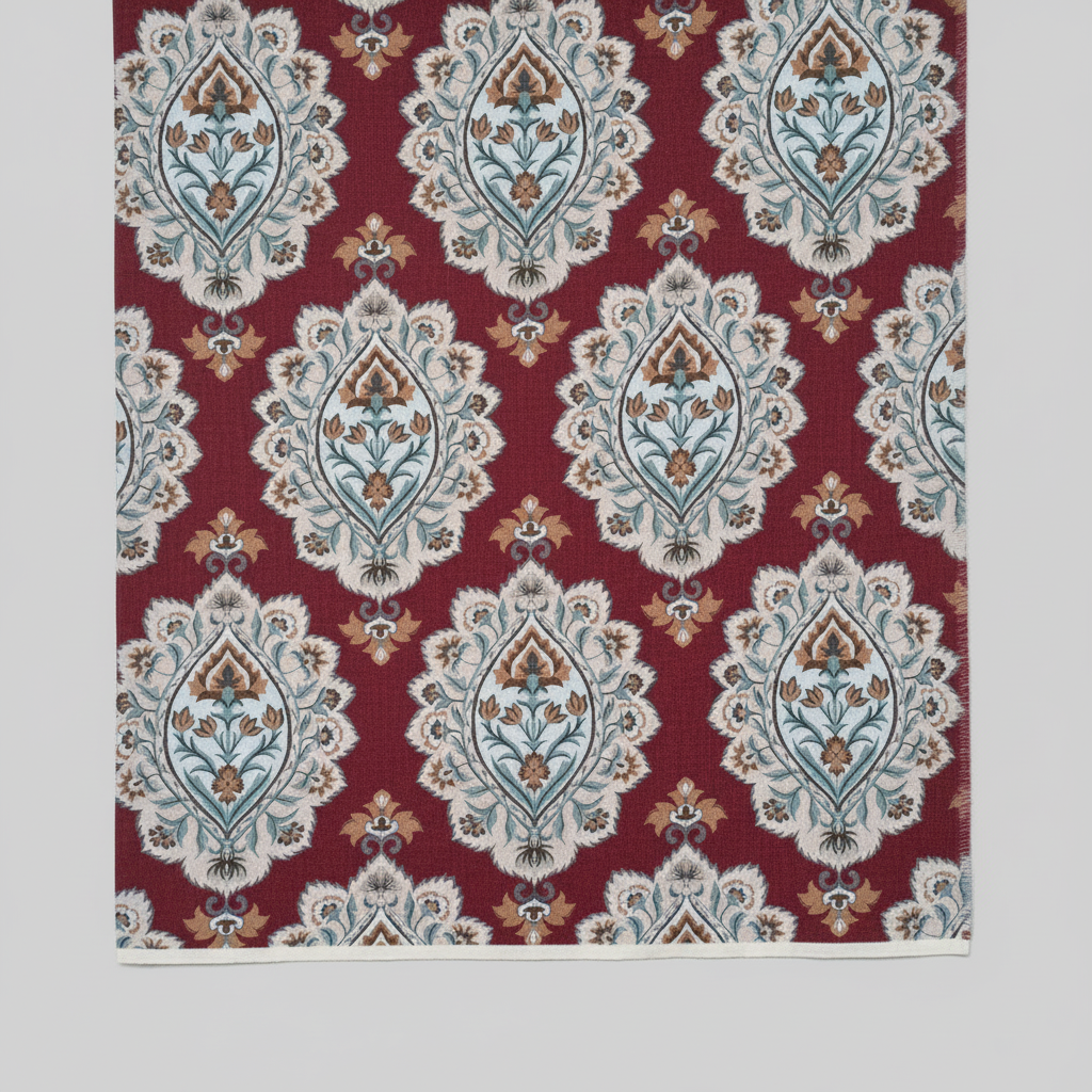 Heritage Print Curtain Fabric LS 2412 view 4