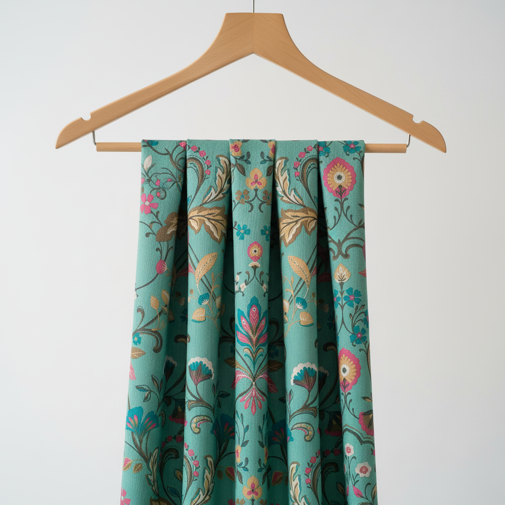 Floral Curtain Fabric LS -2449 view 3
