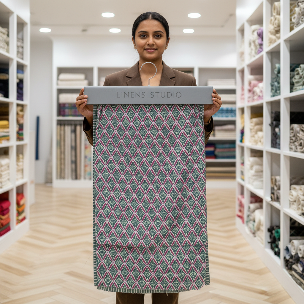 Geometric Printed Fabric LS - 2418 view 2