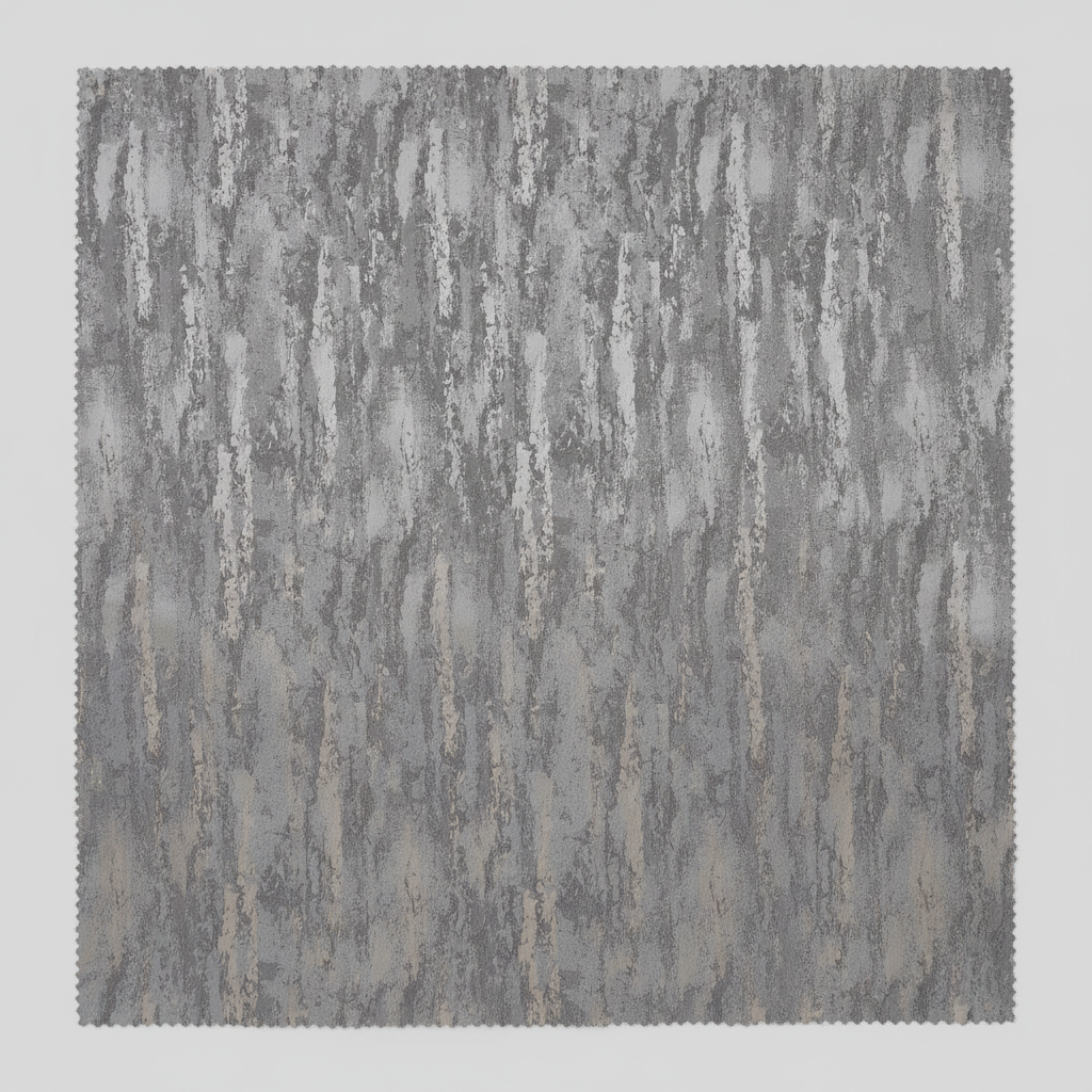 Textured Grey Curtain Fabric view 3