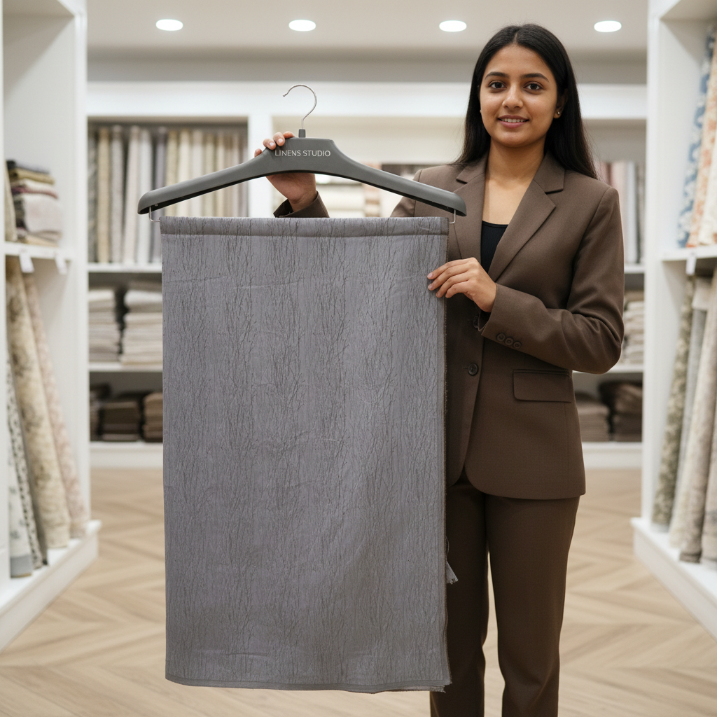 Elegant Grey Curtain LS 2142 view 4