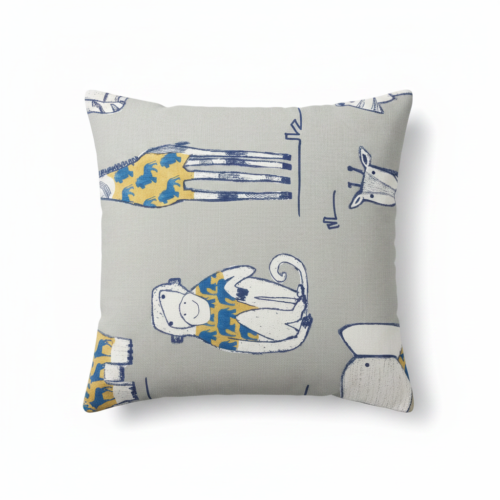 Playful Animals Cushion Cover 4 view 2
