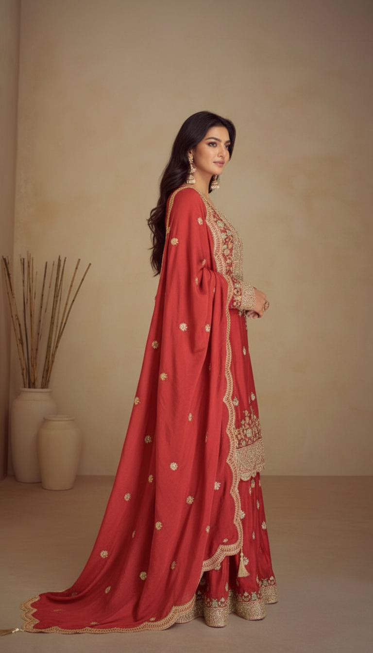 Navya Chinon Designer Salwar Suits Collection / 7489- B / SD00125 view 4