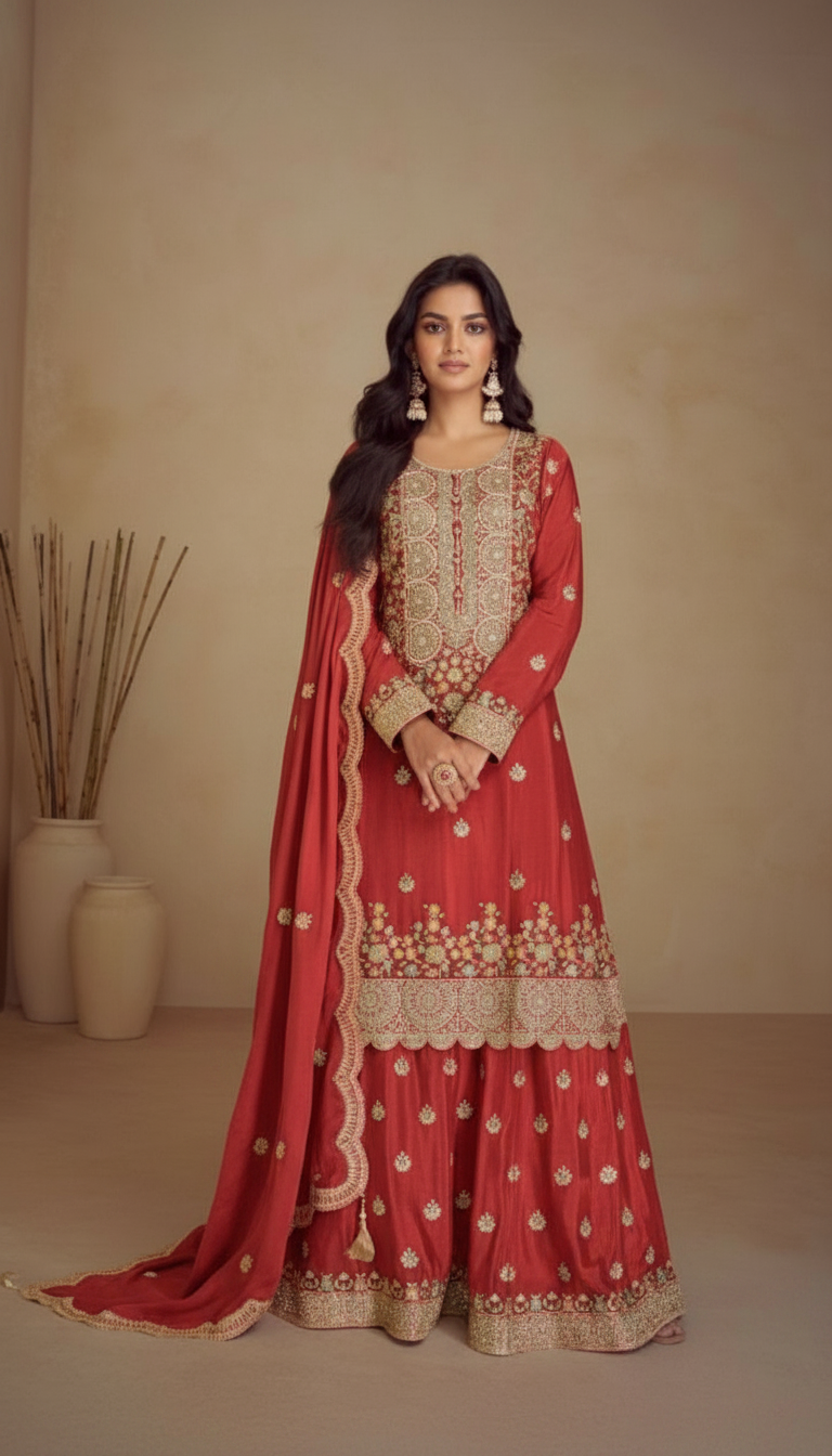 Navya Chinon Designer Salwar Suits Collection / 7489- B / SD00125 view 3