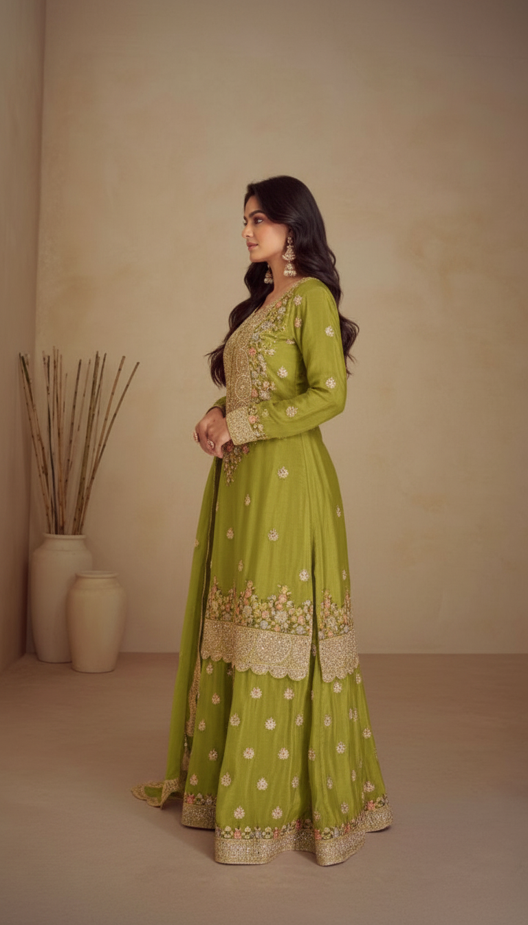 Navya Chinon Designer Salwar Suits Collection / 7489-A/ SD00125 view 3