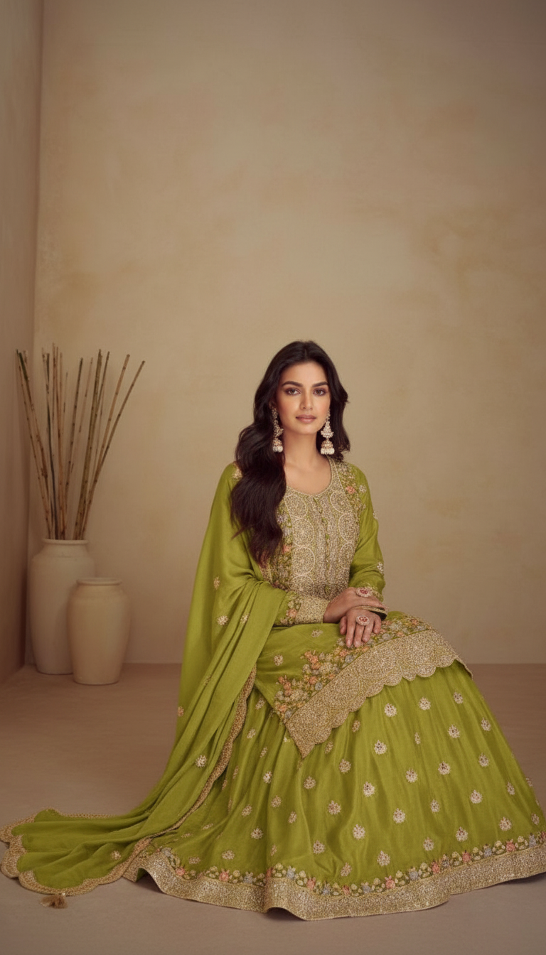 Navya Chinon Designer Salwar Suits Collection / 7489-A/ SD00125 view 2