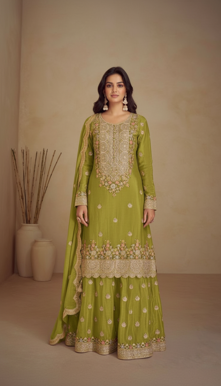 Navya Chinon Designer Salwar Suits Collection / 7489-A/ SD00125 view 5