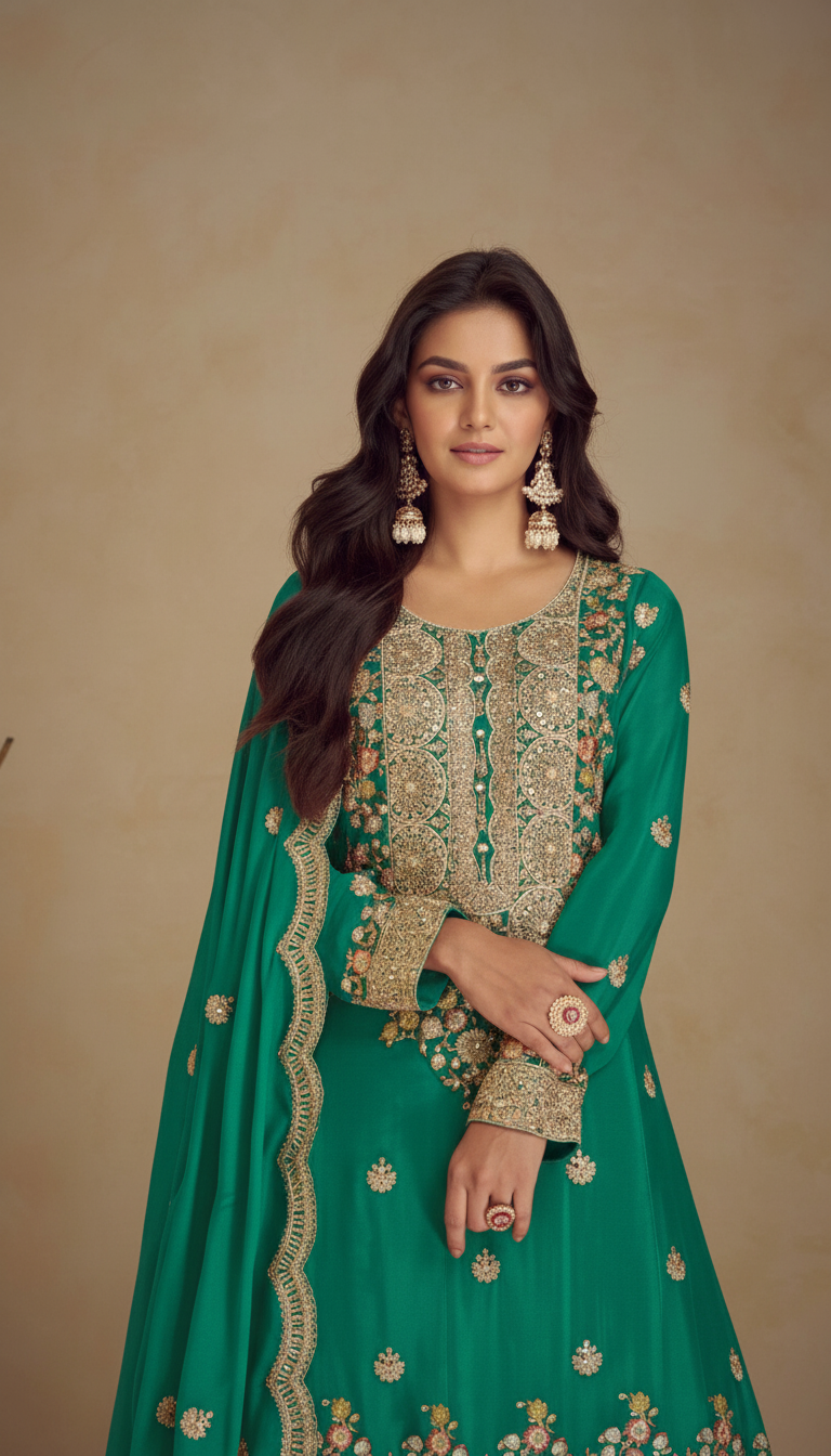 Navya Chinon Designer Salwar Suits Collection / 7489-C / SD00125 view 4