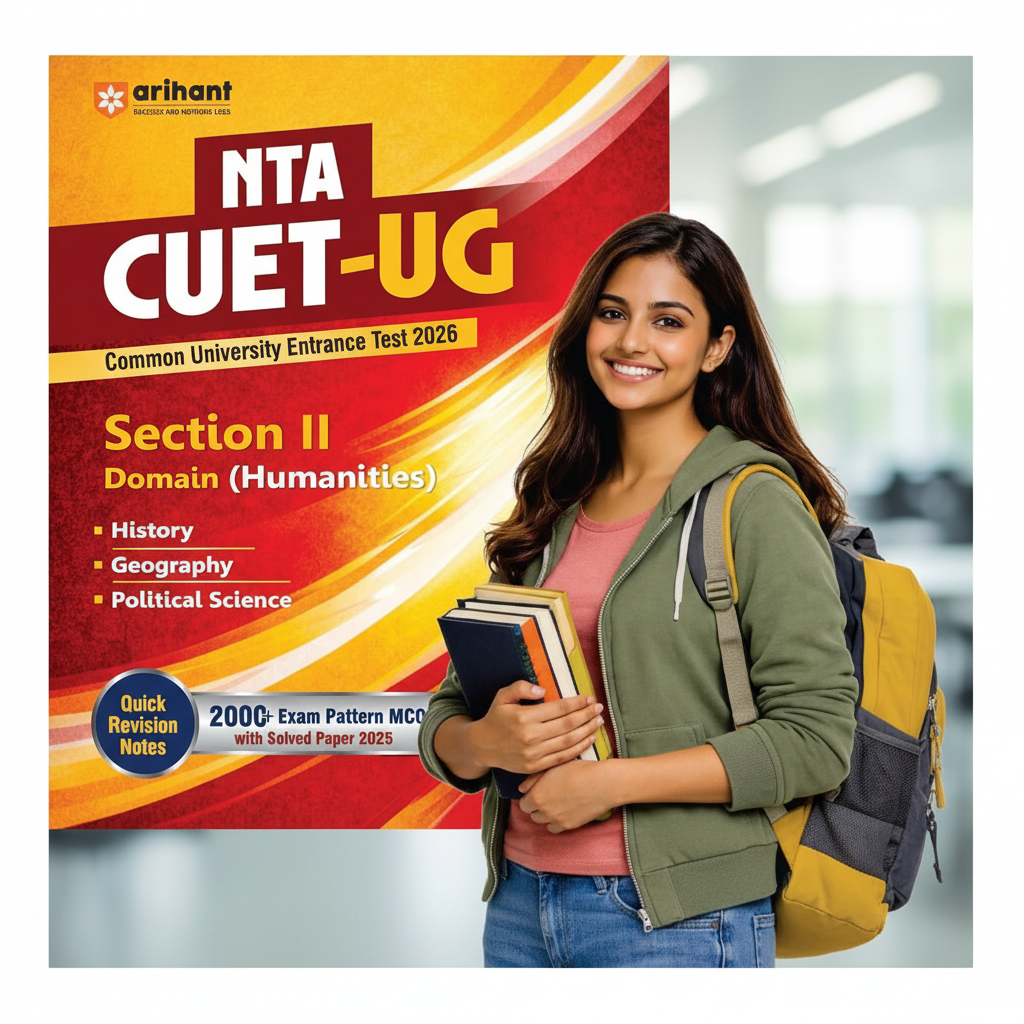 Arihant NTA CUET UG 2026 | Section II – Domain (Humanities) | History, Geography, Political Science | with Solved Paper 2025 | 9789373940298