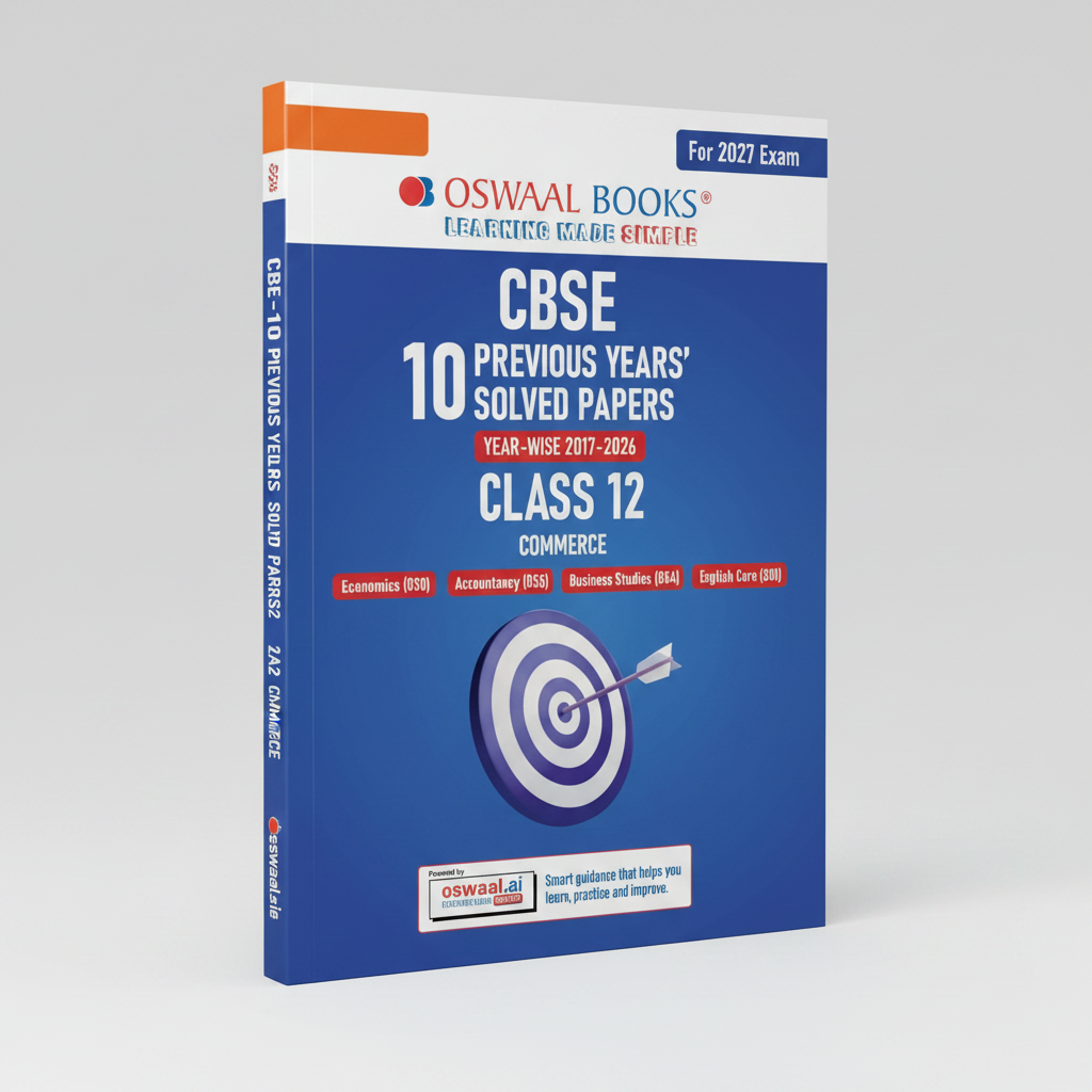 Oswaal CBSE 10 Previous Years Papers Commerce | Class 12 | Year-wise(2017-2026) | 9789377137601