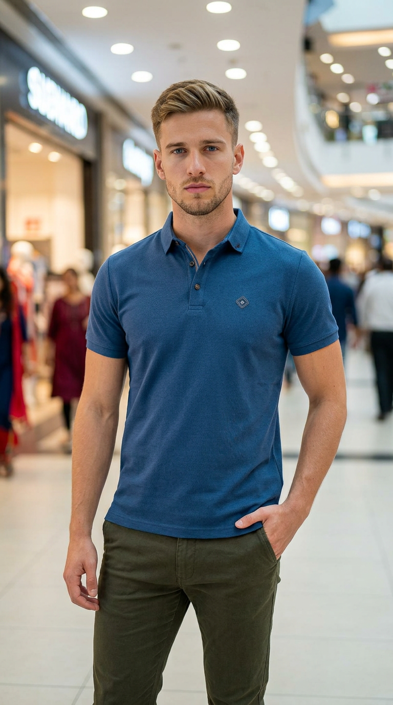 Style-14083-Mens Polo T-Shirt view 2